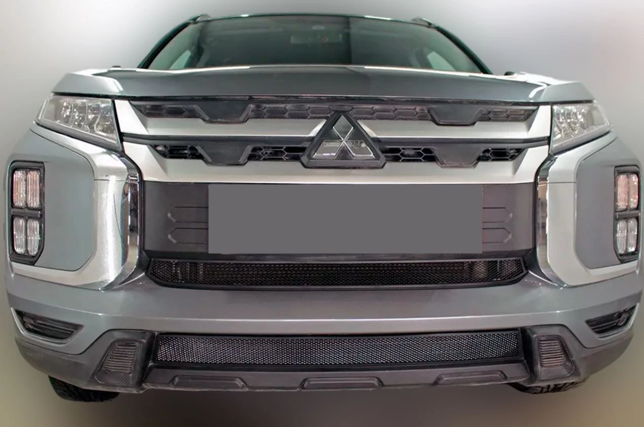 Комплект сеток black низ и центр для Mitsubishi ASX I Рестайлинг 3