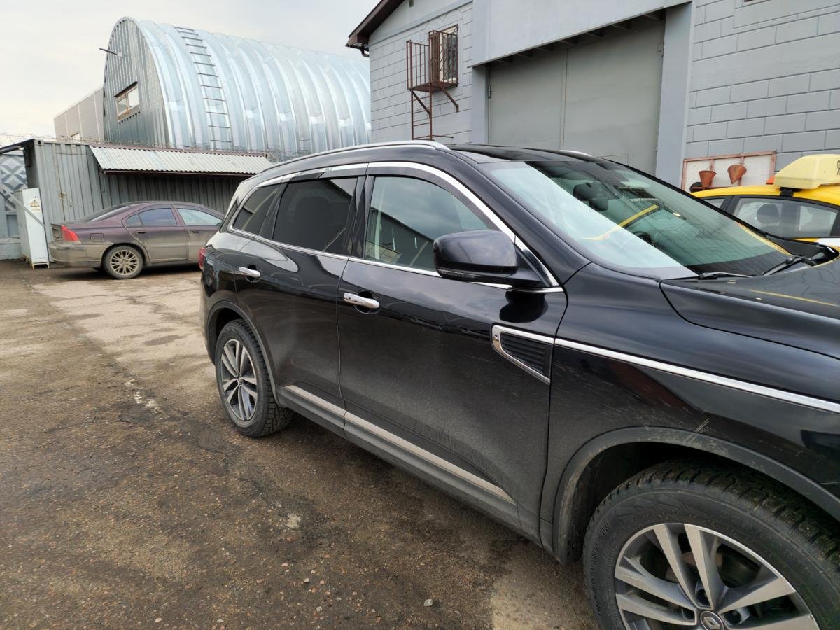 Дефлекторы окон с хром накладками 2D 6 шт для Renault Koleos II Рестайлинг (рынок Европы)