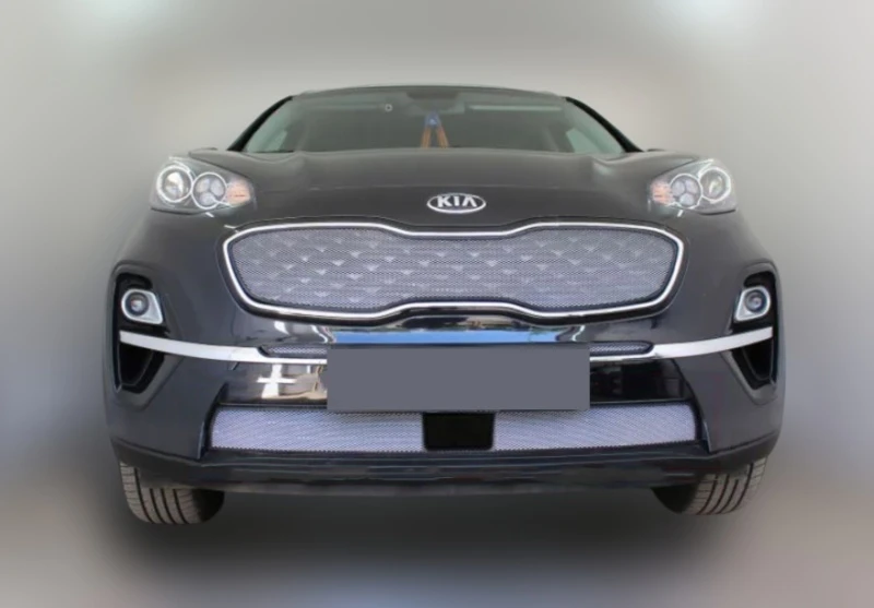 Комплект сеток chrome низ с датчиком ACC, верх и центр для Kia Sportage IV Рестайлинг Хром Стрелка 11 KSPO18ACC.bot.chrome-KSPO18.top.chrome-KSPO18.mid.chrome