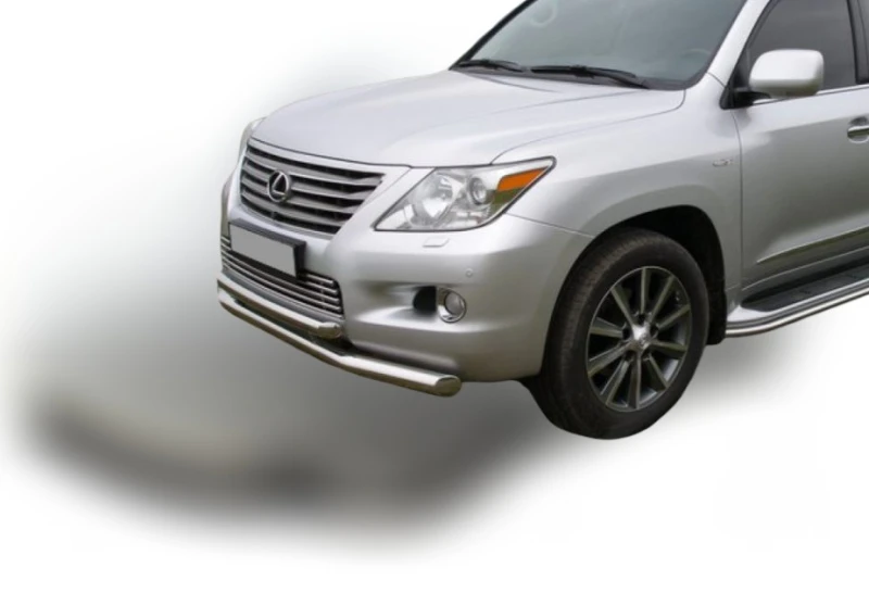 Защита переднего бампера d76/60 мм для Lexus LX III  Юко LLX.570.07.04