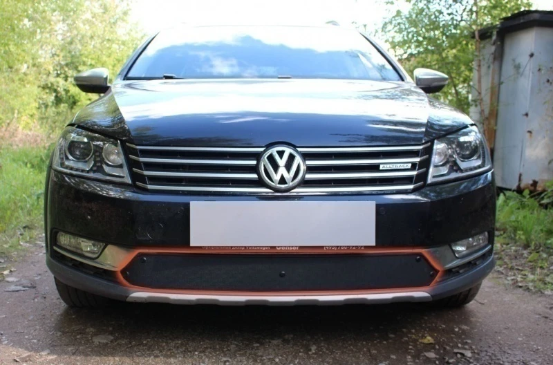 Зимняя заглушка радиатора к съемной сетке для Volkswagen Passat B7 Черный Стрелка 11 WVB7WAG