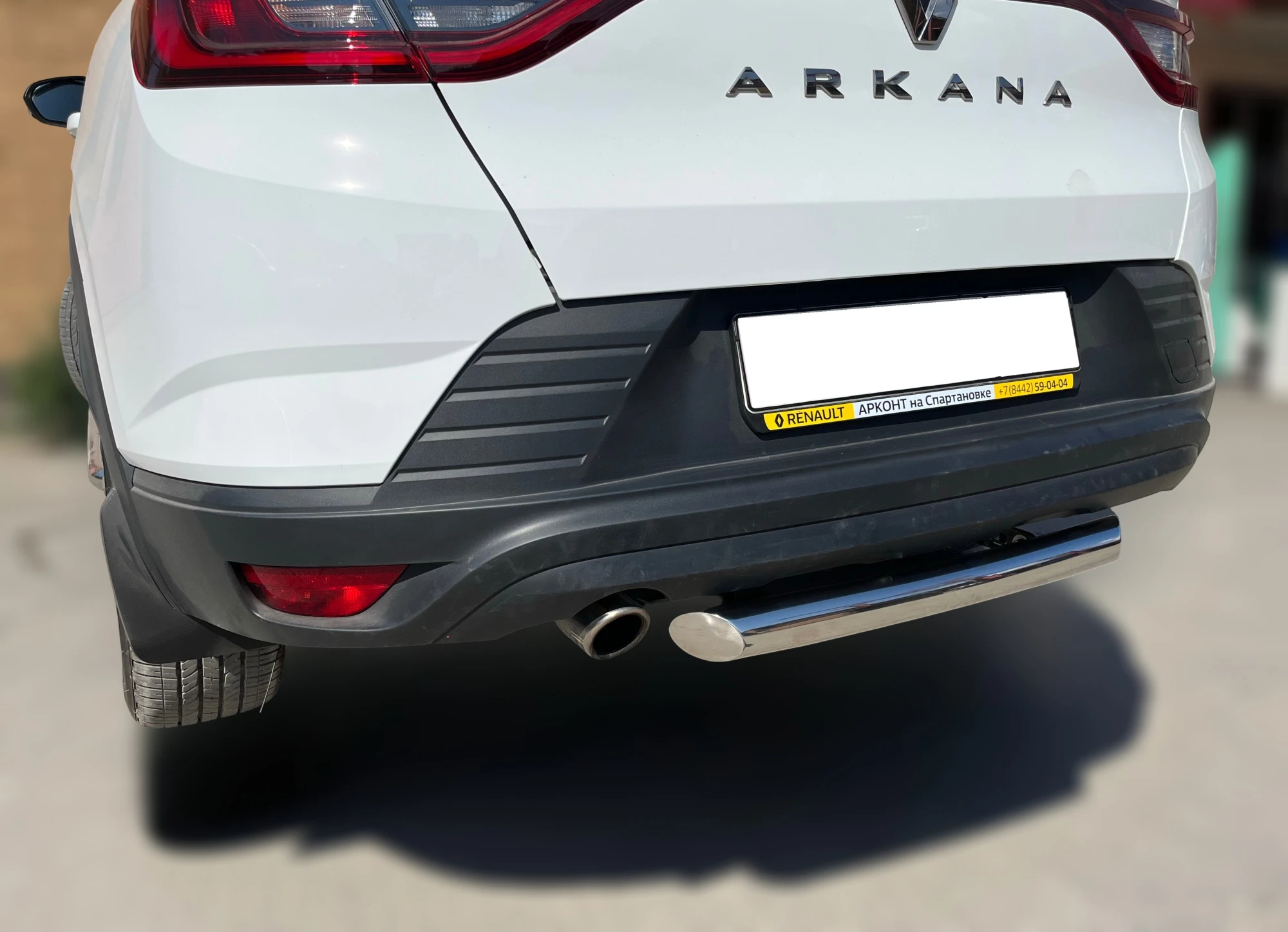 Защита заднего бампера d60 мм для Renault Arkana I  Юко RA.18.11