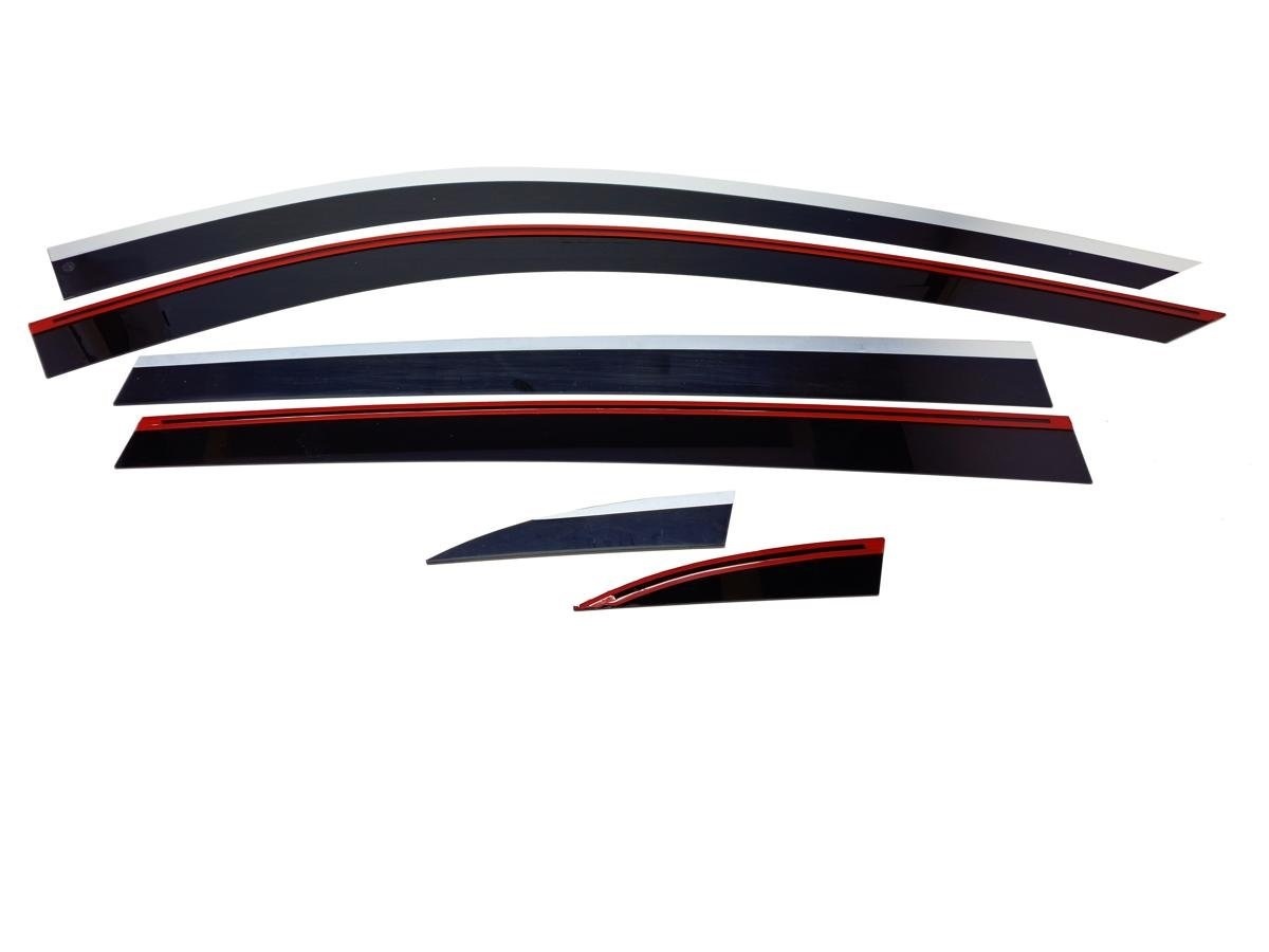 Дефлекторы окон 2D с хром накладками 6 шт. для LiXiang L6 I