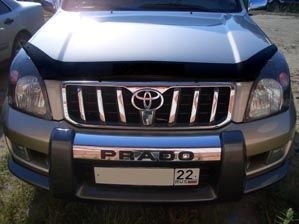 Дефлектор капота темный для Toyota Land Cruiser Prado 120 Series