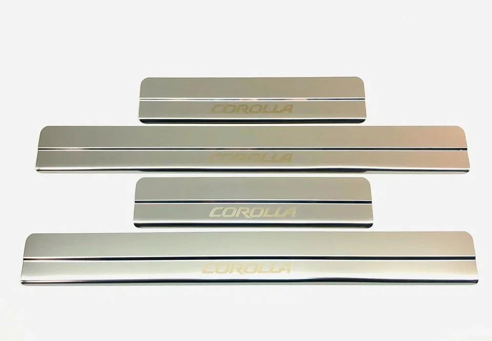 Накладки на пороги из нержавеющей стали 4шт. для Toyota Corolla XII (E210)
