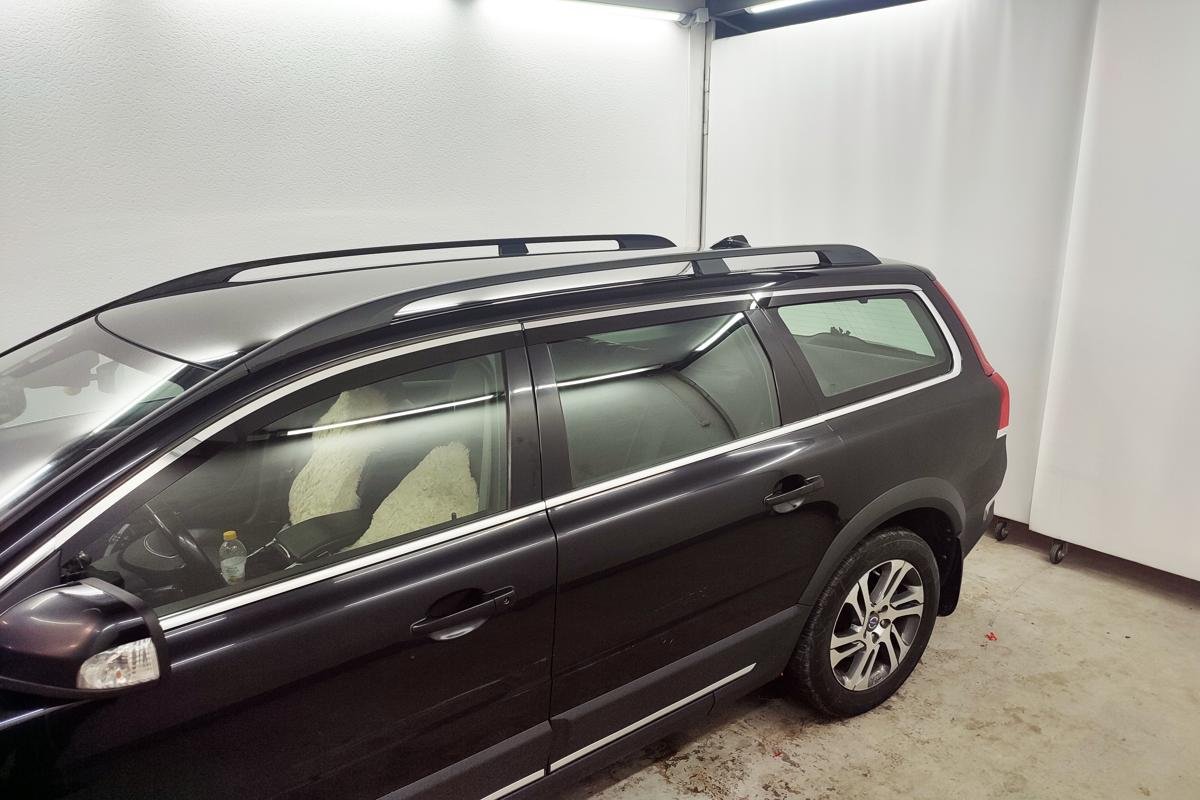 Дефлекторы окон с хром накладками 2D 6 шт для Volvo XC70 II Рестайлинг