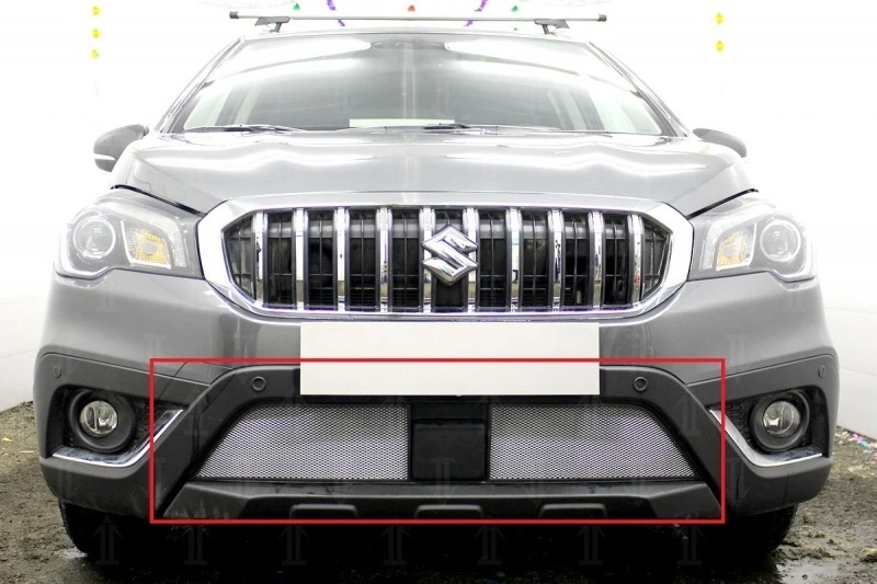 Защитная сетка радиатора для Suzuki SX4 II (S-Cross) Хром Стрелка 11 SZSX4.13.chrome