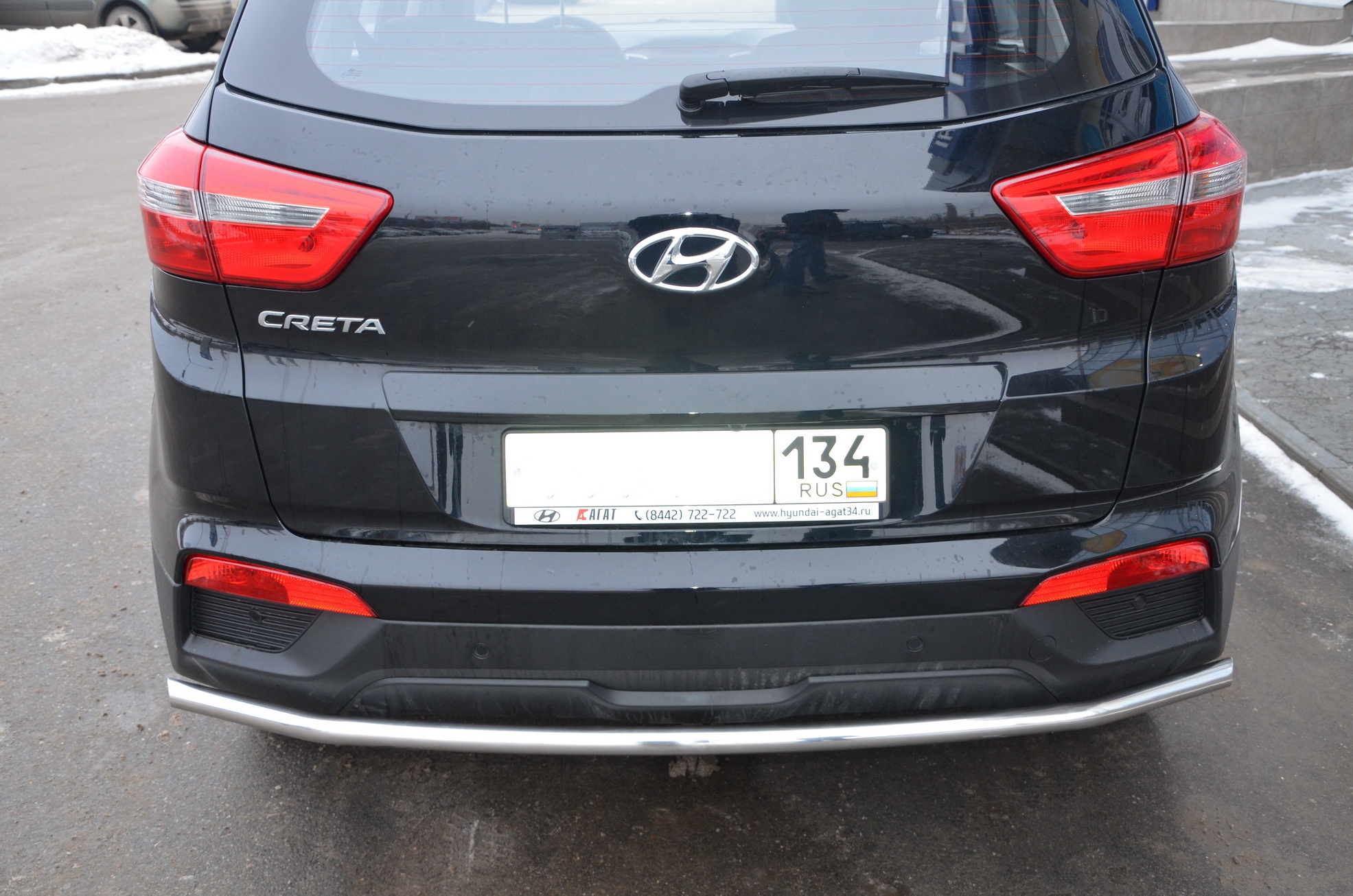 Защита заднего бампера d42 мм для Hyundai Creta I