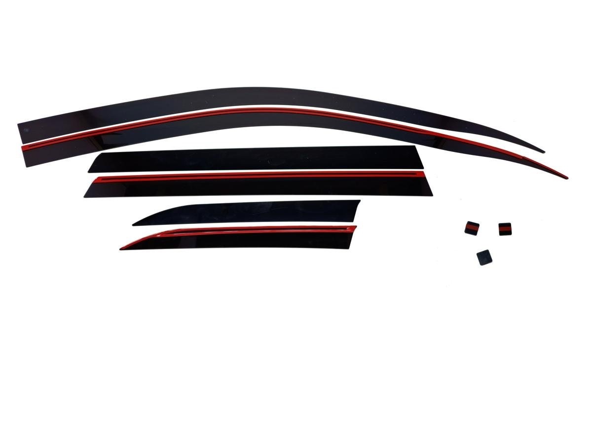 Дефлекторы окон 2D 6 шт. для Mitsubishi Outlander III Рестайлинг 3