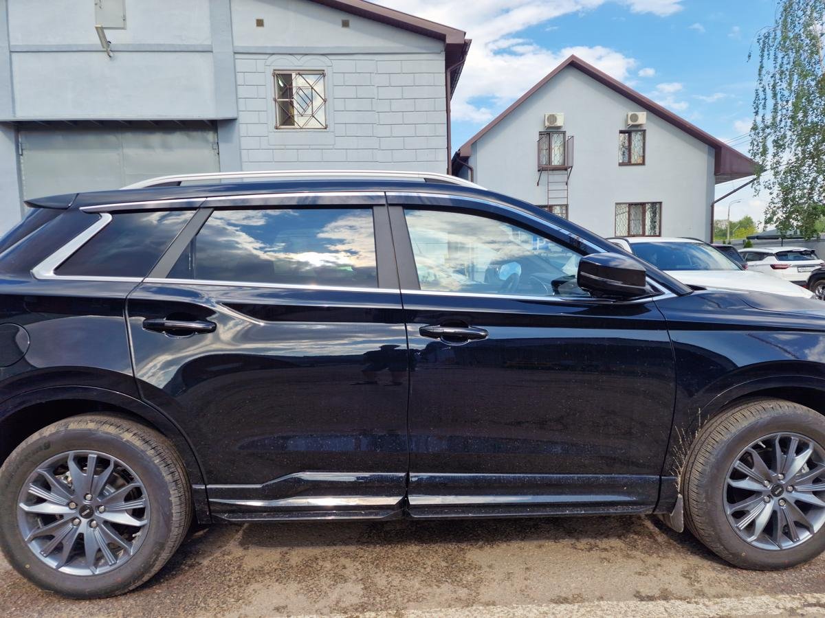 Дефлекторы окон 2D с хром накладками 6 шт. для SWM G01