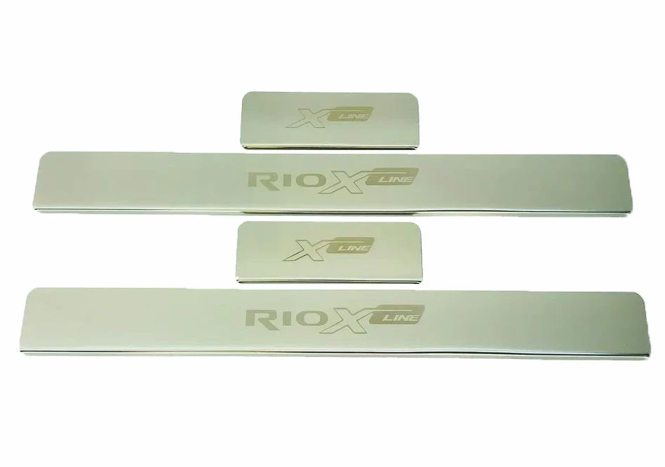 Накладки на пороги из нержавеющей стали 4шт. для Kia Rio X (X-Line) I