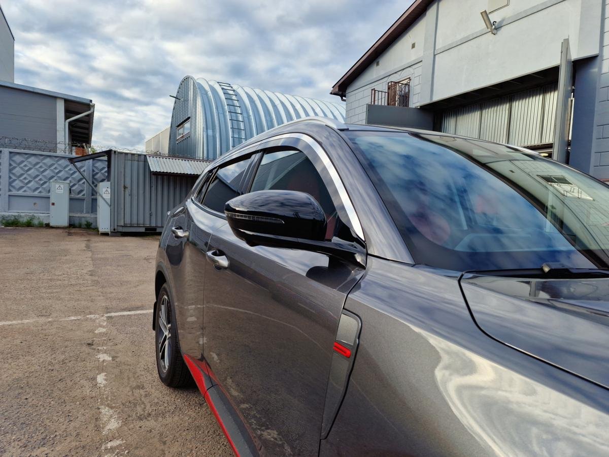 Дефлекторы окон с хром накладками 2D 6 шт для Changan CS55PLUS I Рестайлинг