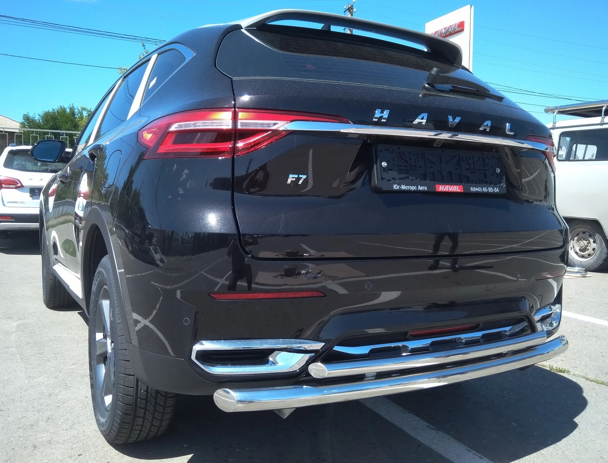 Защита заднего бампера двойная d60/42 мм для Haval F7x I  Юко GWF7.19.16