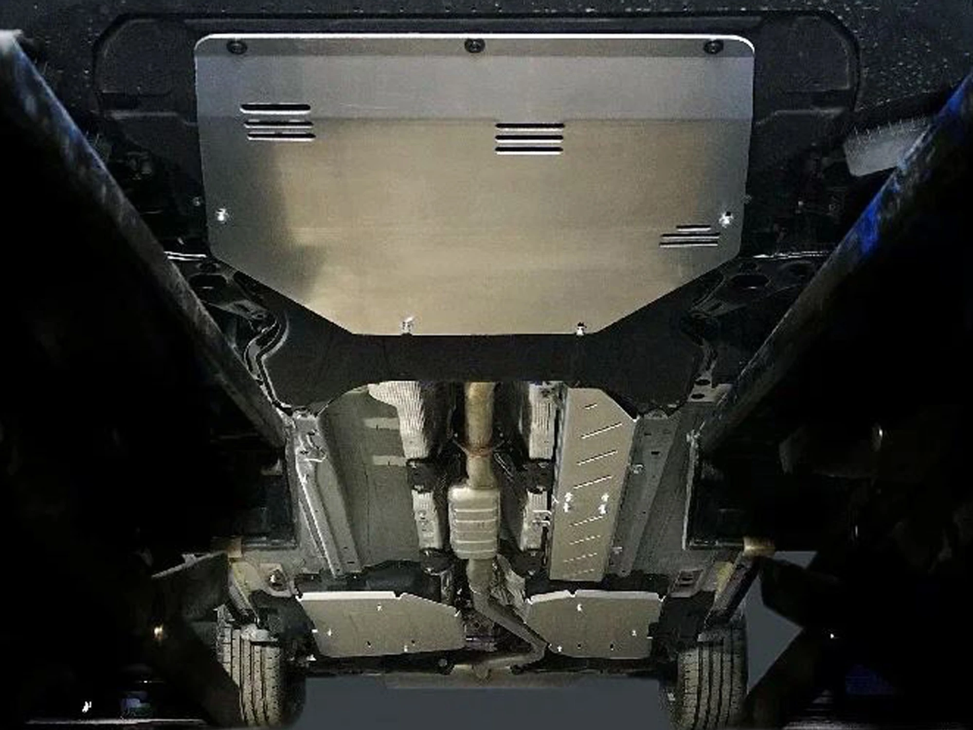 Защиты комплект (картер и КПП, топливопровода, бака) для Geely Monjaro  ТСС ZKTCC00588K