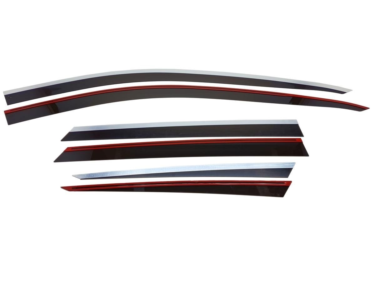 Дефлекторы окон с хром накладками 2D 6 шт для Hyundai Tucson IV