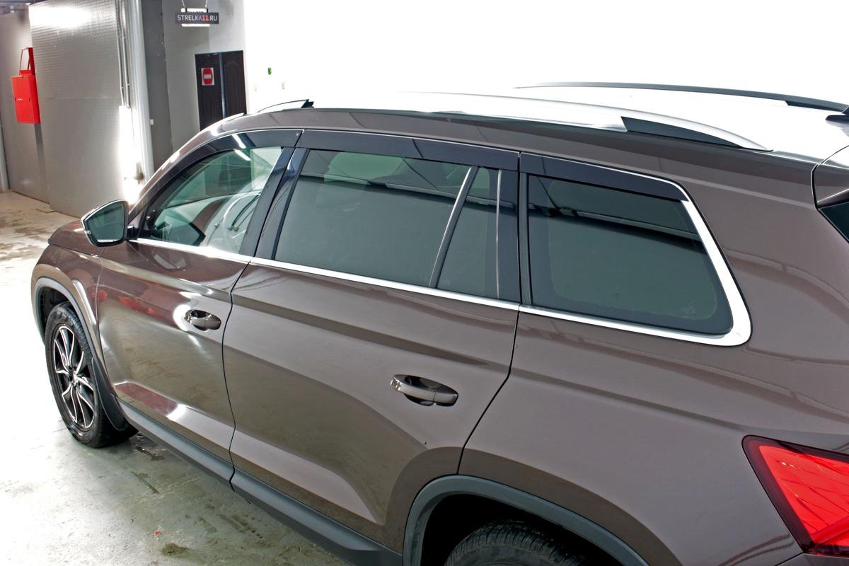 Дефлекторы окон 2D 6 шт для Skoda Kodiaq I