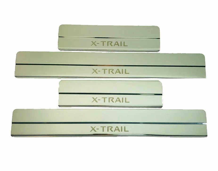 Накладки на пороги из нержавеющей стали 4шт. для Nissan X-Trail III