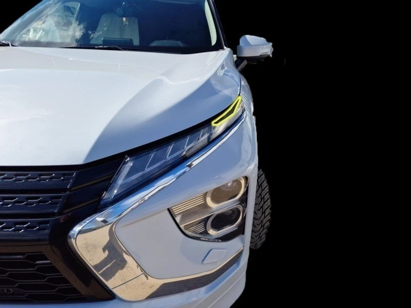 Накладки на фары для Mitsubishi Eclipse Cross I Рестайлинг Черный Стрелка 11 0043.dec