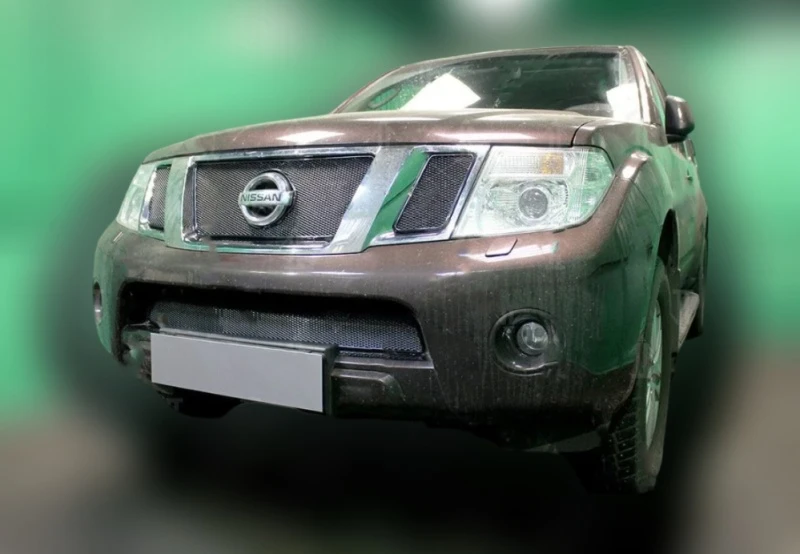 Комплект сеток black верх и низ для Nissan Pathfinder III Рестайлинг Черный Стрелка 11 NPAF12.top.black-NPAF11.bot.black