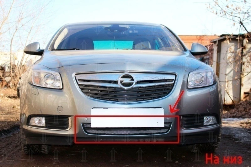 Защитная сетка радиатора для Opel Insignia I Хром Стрелка 11 OPINS09.chrome