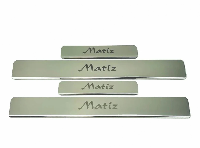 Накладки на пороги из нержавеющей стали 4шт. для Daewoo Matiz I Рестайлинг  INOX INOX.DAE.MAT.1998.ST