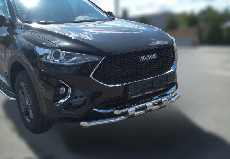 Защита переднего бампера двойная с перемычками d60/42 мм для Haval F7x I  Юко GWF7.19.75