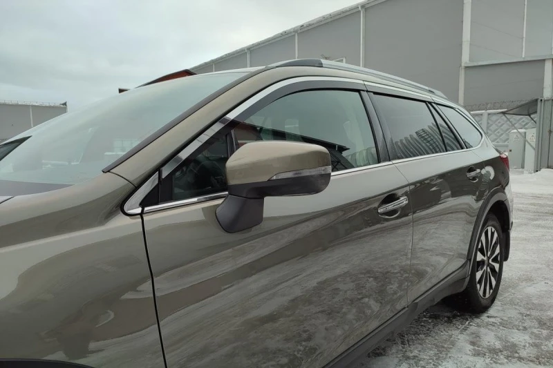 Дефлекторы окон с хром накладками 2D 6 шт для Subaru Outback V Рестайлинг Хром Стрелка 11 2D081-6C.S11