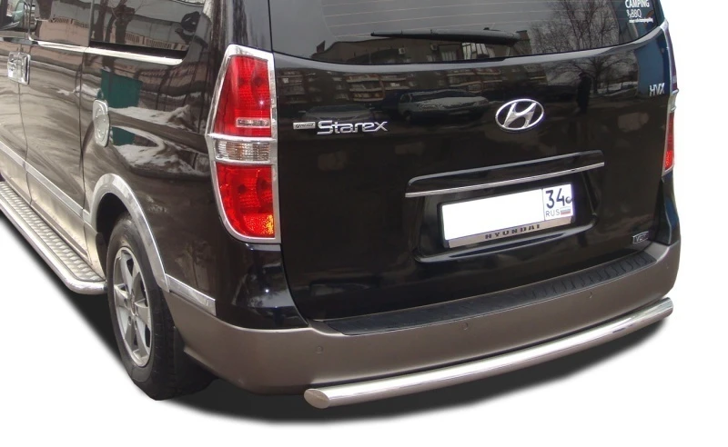 Защита заднего бампера d60 мм для Hyundai Grand Starex I  Юко HYGS.07.11
