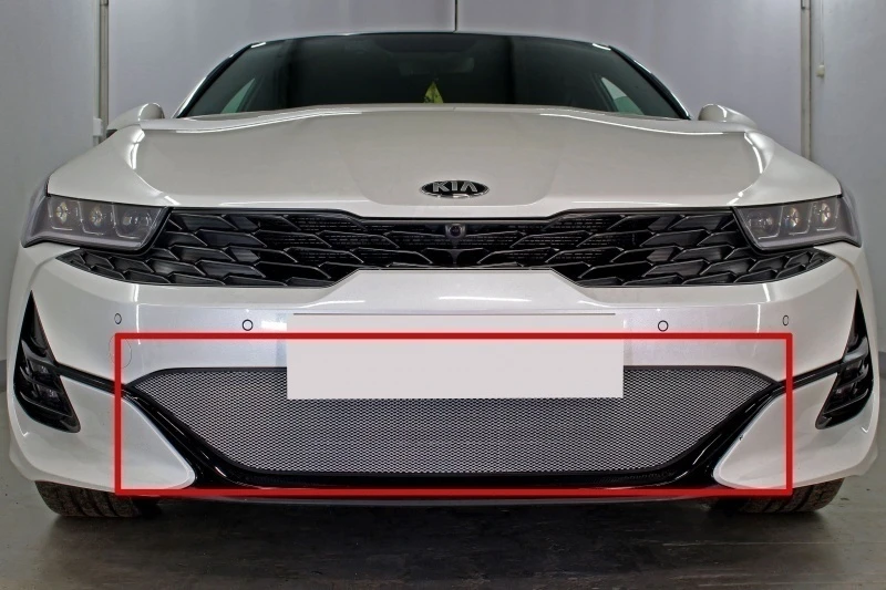 Защитная сетка радиатора низ для Kia K5 (DL3) III Хром Стрелка 11 KIAK5GT20.chrome