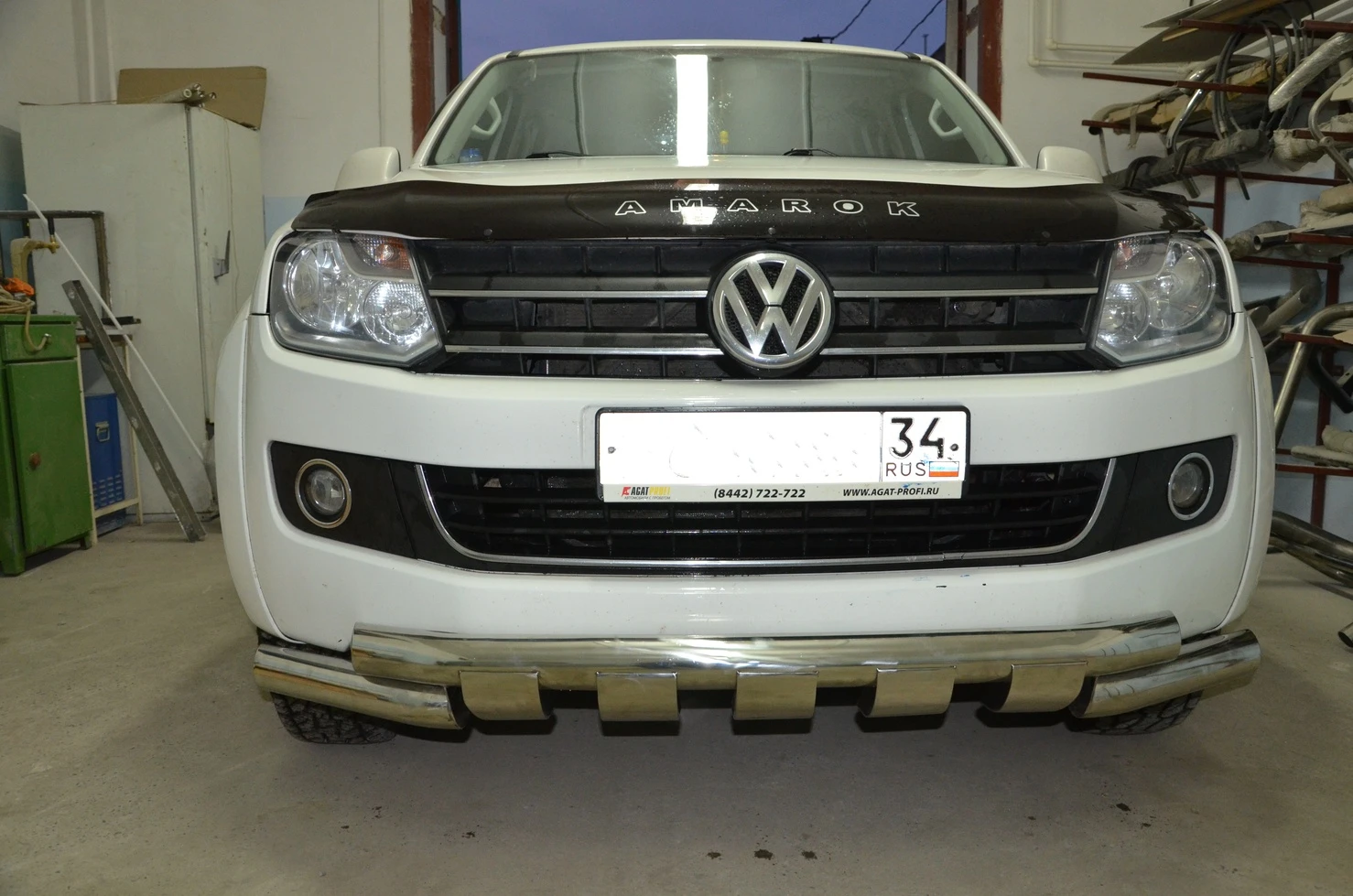 Защита переднего бампера G d76 мм для Volkswagen Amarok I  Юко VWA.09.05