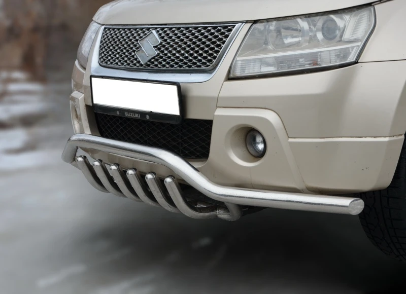 Защита переднего бампера волна+зубья d53/42 мм для Suzuki Grand Vitara III  Юко SGV.05.74.3дв