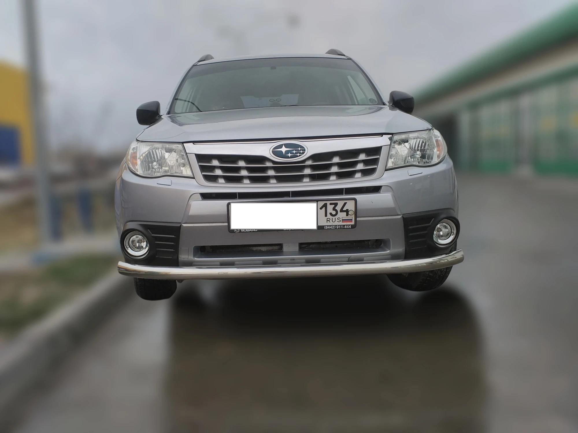 Защита переднего бампера d60 мм для Subaru Forester III Рестайлинг  Юко SBF.13.01