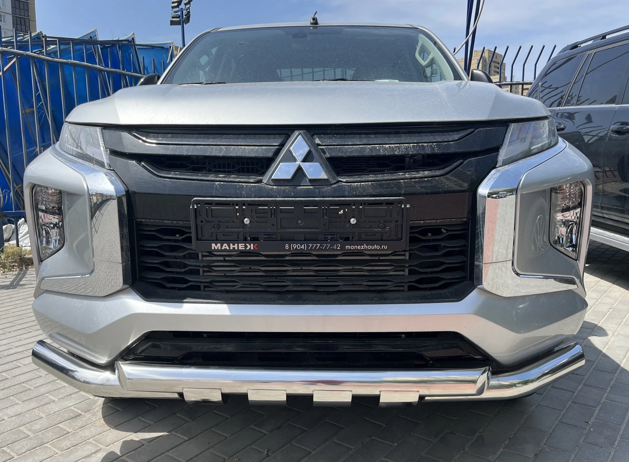 Защита переднего бампера G d76 мм для Mitsubishi L200 V Рестайлинг  Юко MSL200.19.05