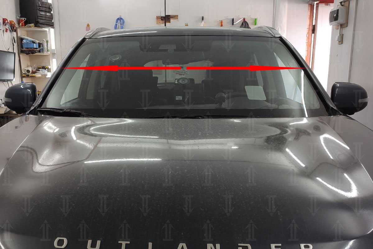 Дефлектор (водосток) лобового стекла для Mitsubishi Outlander III Рестайлинг 3