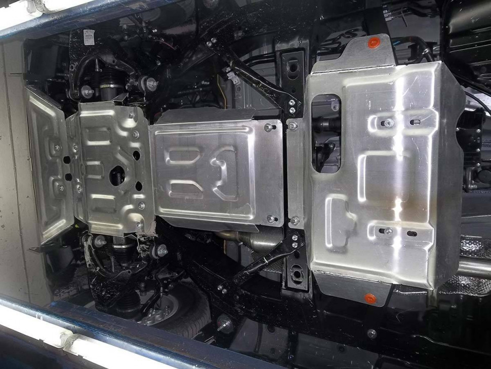 Защита рулевых тяг, картера, КПП и РК (4 части) для Lexus GX II Рестайлинг 2