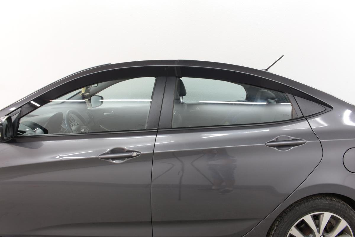 Дефлекторы окон 2D 6 шт (для кузова седан) для Hyundai Solaris I Рестайлинг