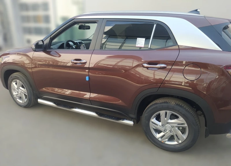 Пороги труба с проступью d76 мм для Hyundai Creta II  Юко HYC.21.93