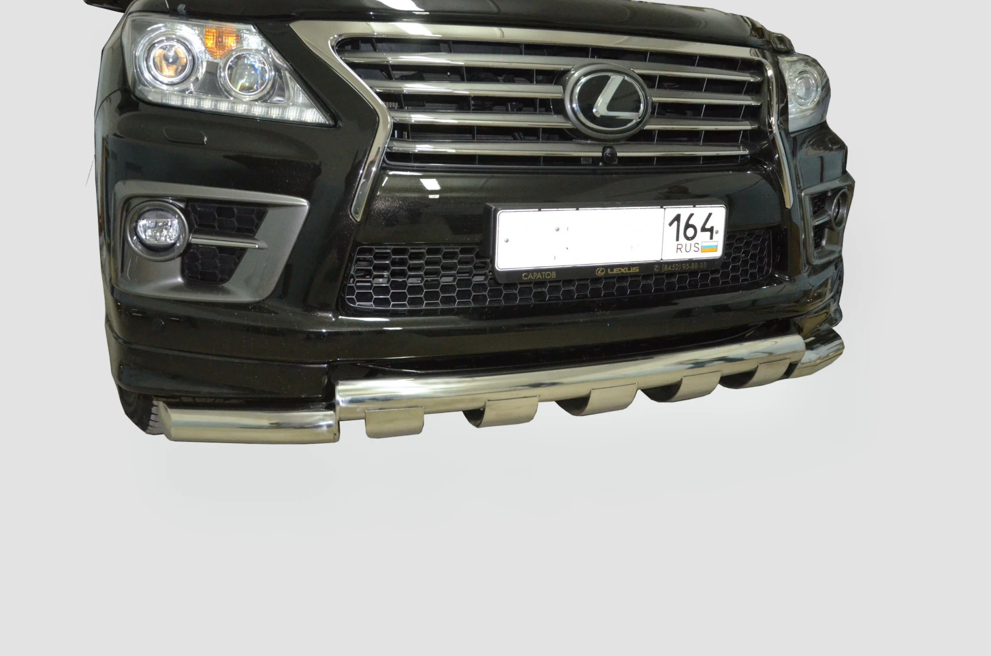Защита переднего бампера G d76 мм для Lexus LX III Рестайлинг 2  Юко LLX.570SP.14.05