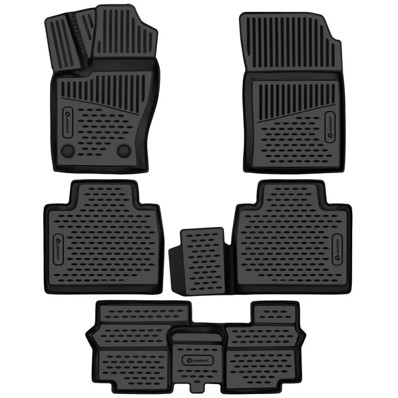Коврики 3D в салон полиуретан 5 шт. для Haval H9 II Черный Element ELEMENT3DAN0935210k