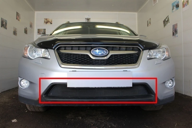 Защитная сетка радиатора для Subaru XV I Черный Стрелка 11 SUBXV.black