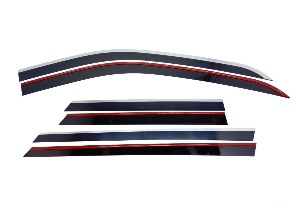 Дефлекторы окон 2D с хром накладками 6 шт. для Chevrolet Tahoe V