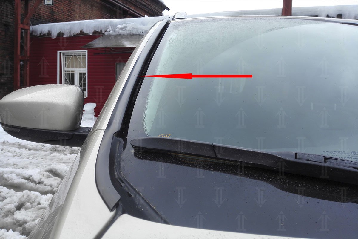 Дефлектор (водосток) лобового стекла для Jeep Cherokee V (KL)