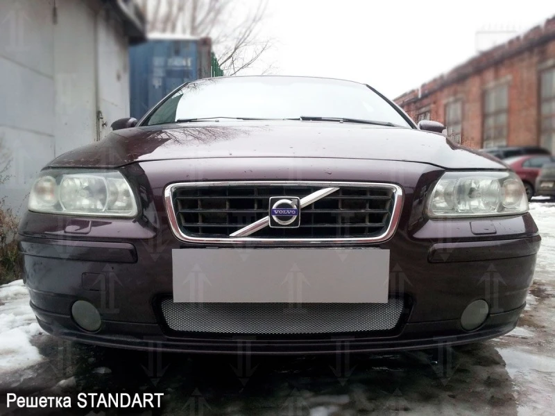 Защитная сетка радиатора для Volvo S60 I Рестайлинг Хром Стрелка 11 VS60.chrome