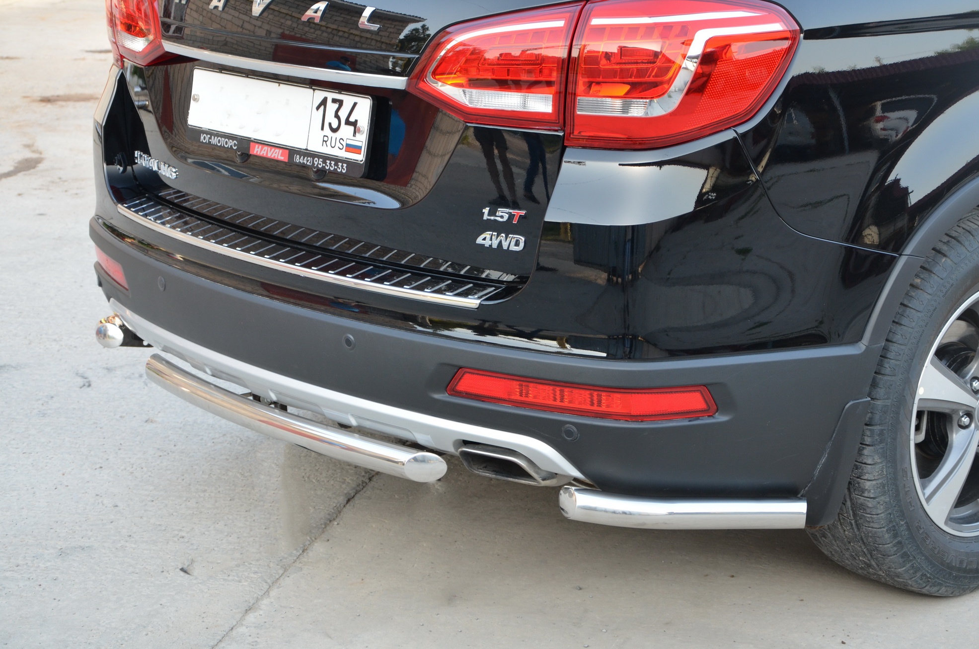Защита заднего бампера d53 мм для Haval H6