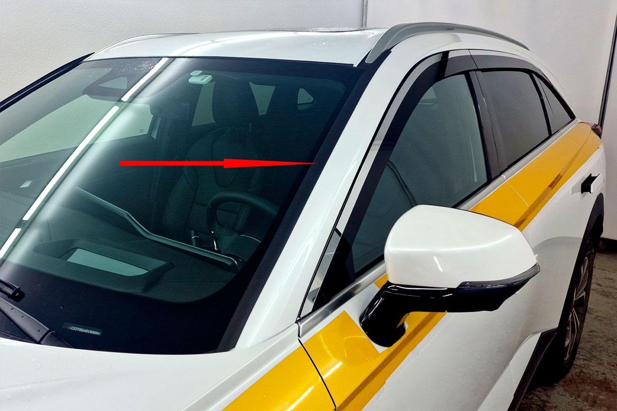 Дефлектор (водосток) лобового стекла для Haval F7 II