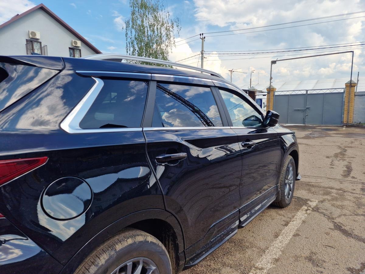 Дефлекторы окон 2D с хром накладками 6 шт. для SWM G01