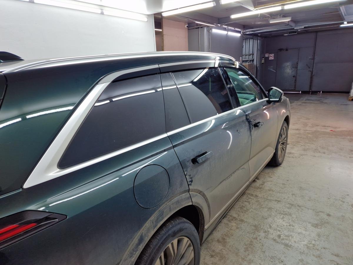 Дефлекторы окон 2D с хром накладками 6 шт. для Wey 07 I