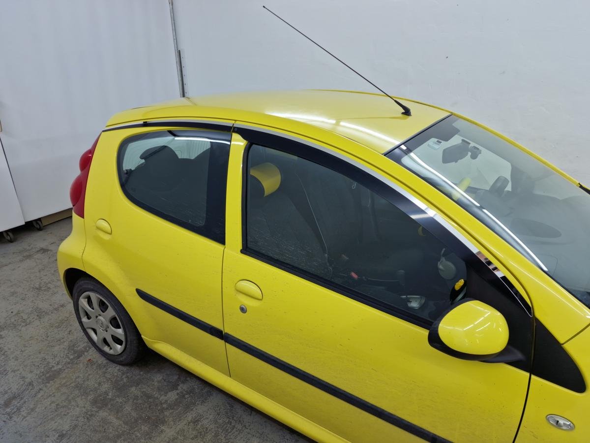 Дефлекторы окон 2D с хром накладками 4 шт. для Peugeot 107 I Рестайлинг 2