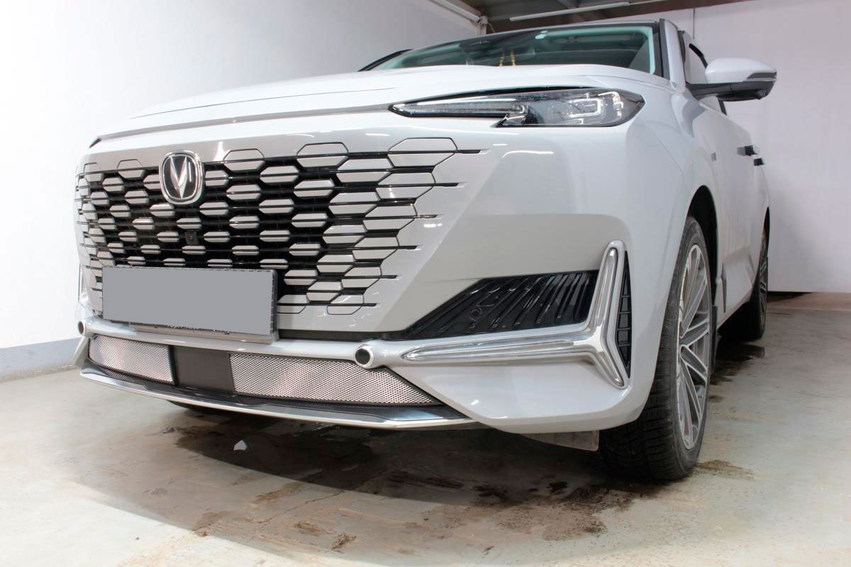 Защитная сетка радиатора низ 2 части для Changan UNI-K