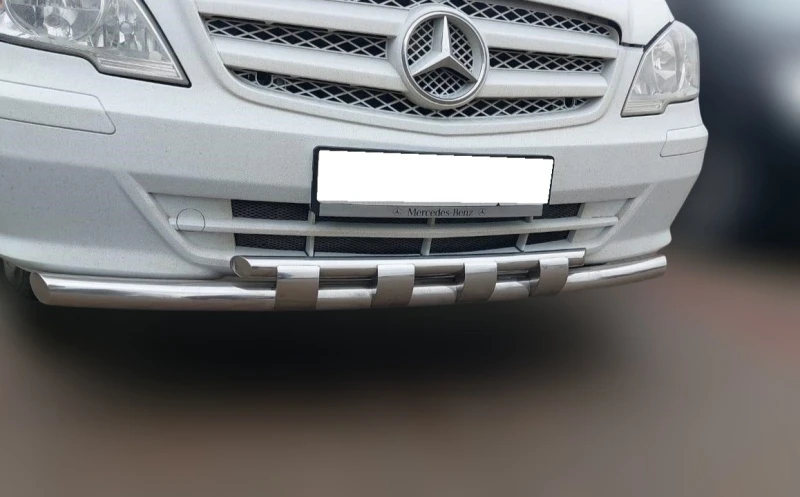 Защита переднего бампера двойная с перемычками d60/42 мм для Mercedes-Benz Vito II (W639) Рестайлинг  Юко MBV.2010.75